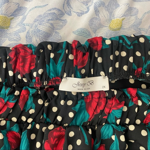 ModCloth Twirl Through Town A-line skirt w belt 2X - Picture 3 of 4